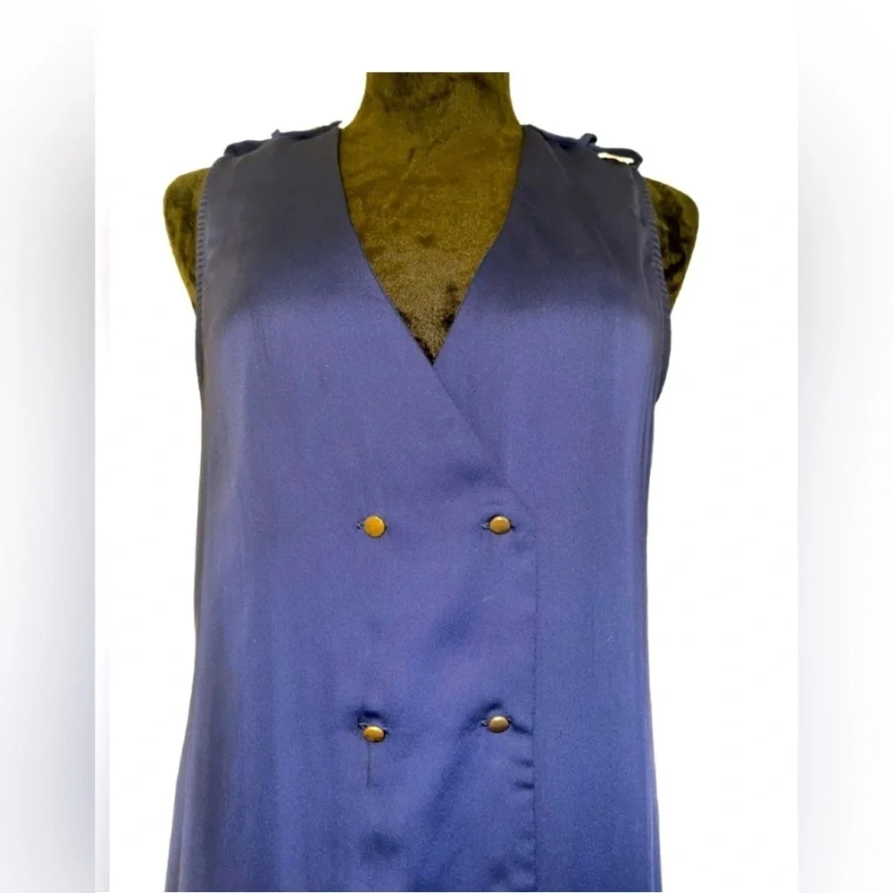 Revolve L'Academie Royal Blue Satin Dress- Small